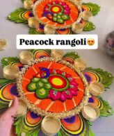 Peacock rangoli