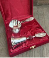 Bell with silver plated diya