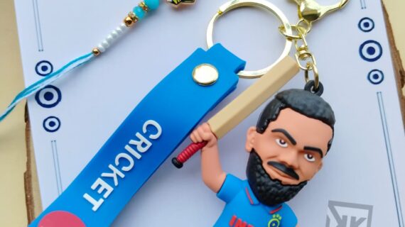 Designer Rakhi Combo with Keychain – Perfect Raksha Bandhan Gift