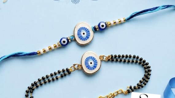 Evil Eye Couple Rakhi – Bhaiya & Bhabhi Rakhi Pair | Raksha Bandhan Special