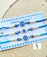 3 Unique Evil Eye Rakhis – Set of 3 | Raksha Bandhan Special