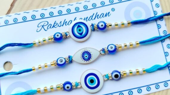 3 Unique Evil Eye Rakhis – Set of 3 | Raksha Bandhan Special